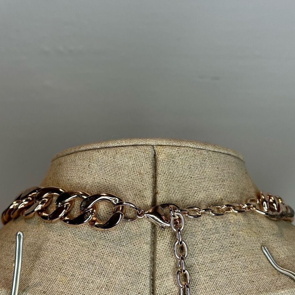 ZARA Rose Gold Cuban Link Chain Necklace 22" - Picture 3 of 3